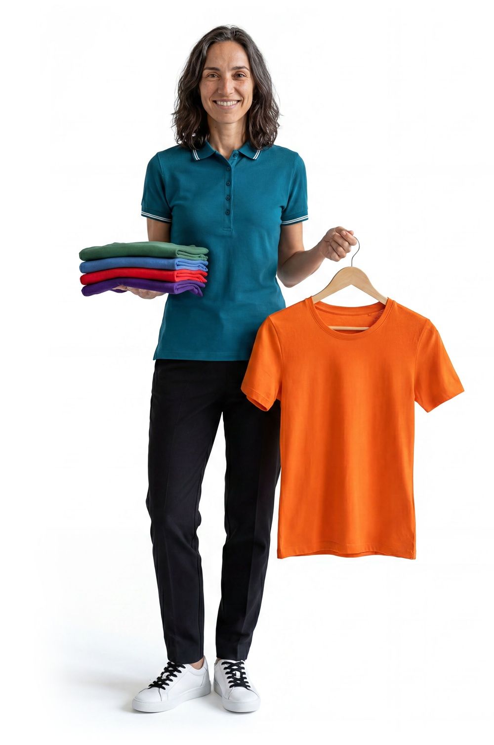 Moteriški elegantiški polo marškinėliai - Vienodo stiliaus šeimyniniai polo marškinėliai